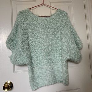 Fuzzy Light Green Sweater